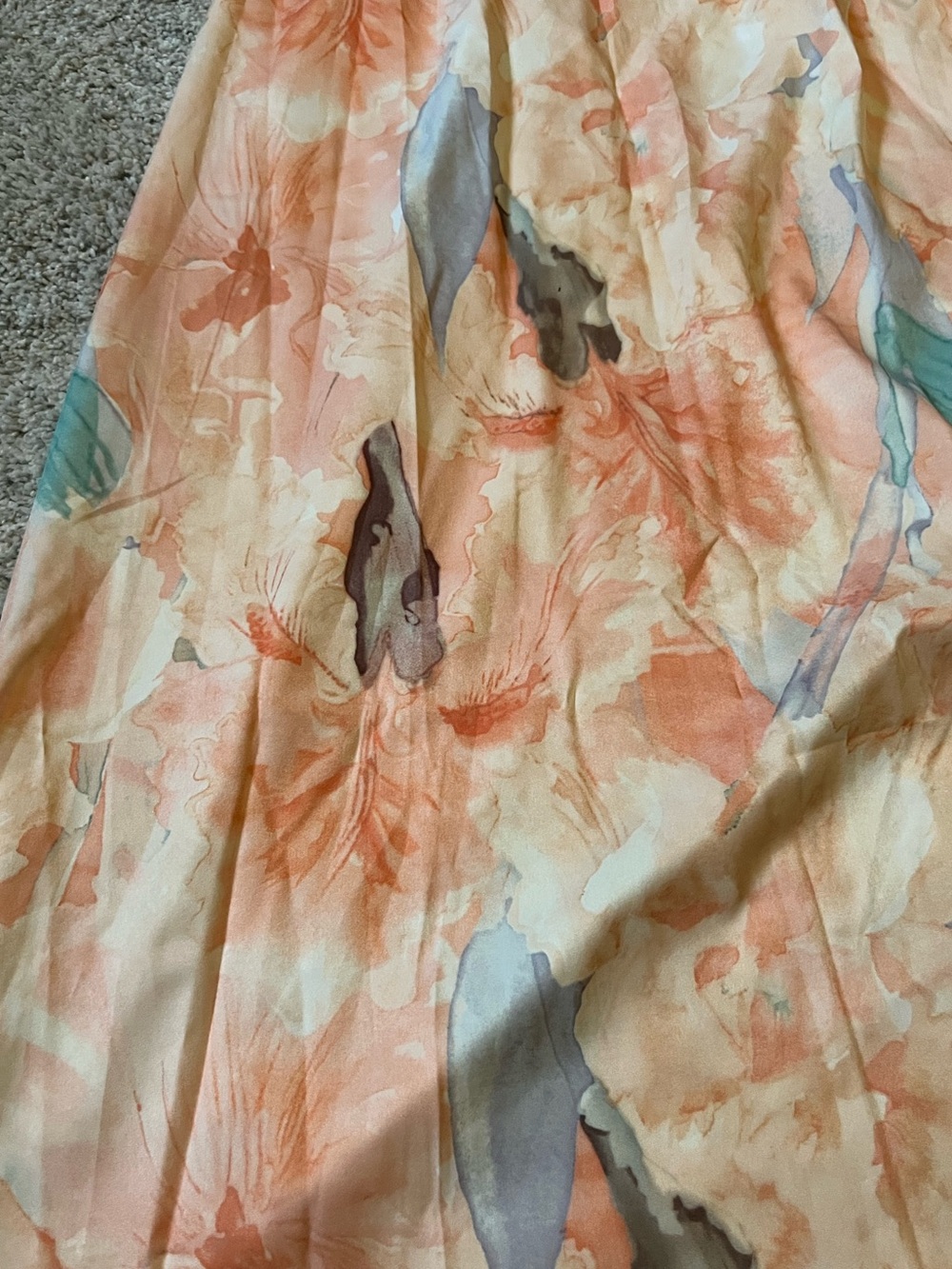 Sleeveless Halter Floral Maxi Dress in Peach - Picture 6 of 12